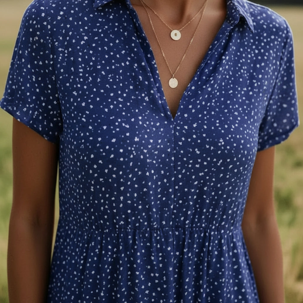 Tansy | Women's Lightweight Midi Dress, Breathable Casual Dress for Warm Days