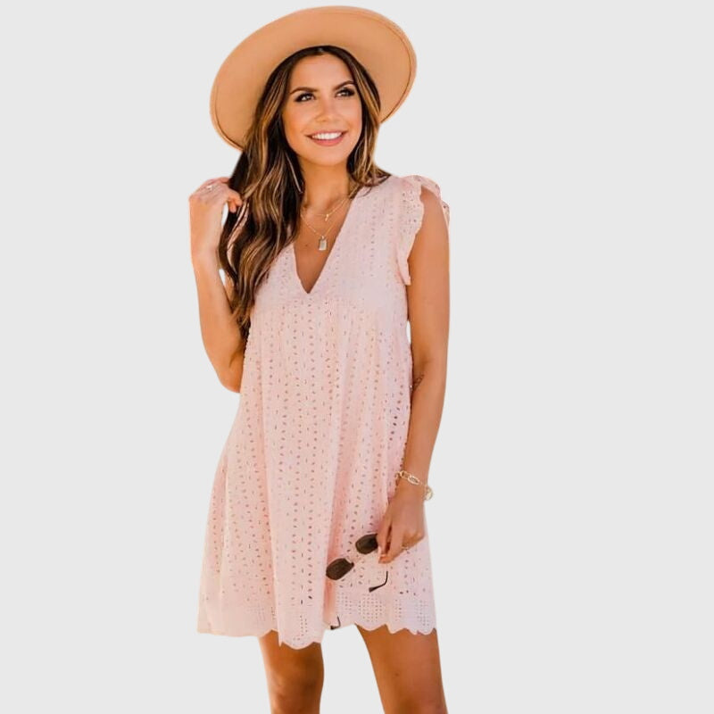 Diana | Women's 2-in-1 Mini Summer Dress, Casual Day Dress with Hidden Pockets