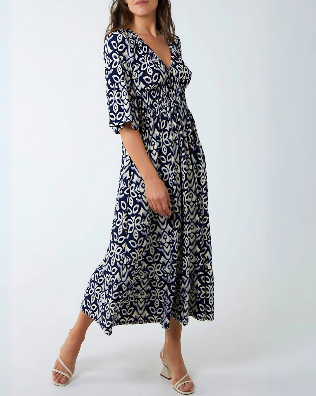 Armana | Women's Boho Maxi Dress, Floral V-Neck Summer Dress with Relaxed Fit