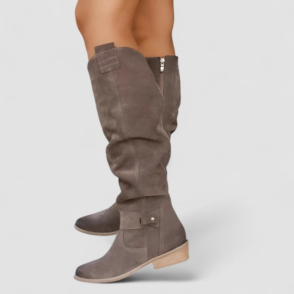Nora | Women's Synthetic Suede Ankle Boots, Gel-Cushioned Wide Fit Comfort Boots