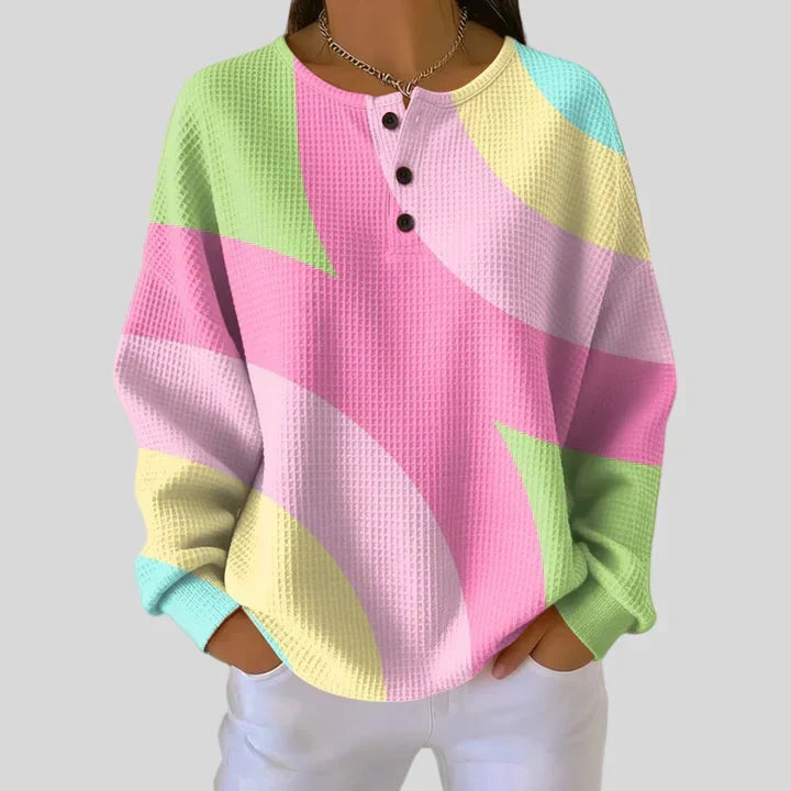 Vera | Women's Waffle Knit Sweater, Thick Double-Layer Warm Autumn Sweater