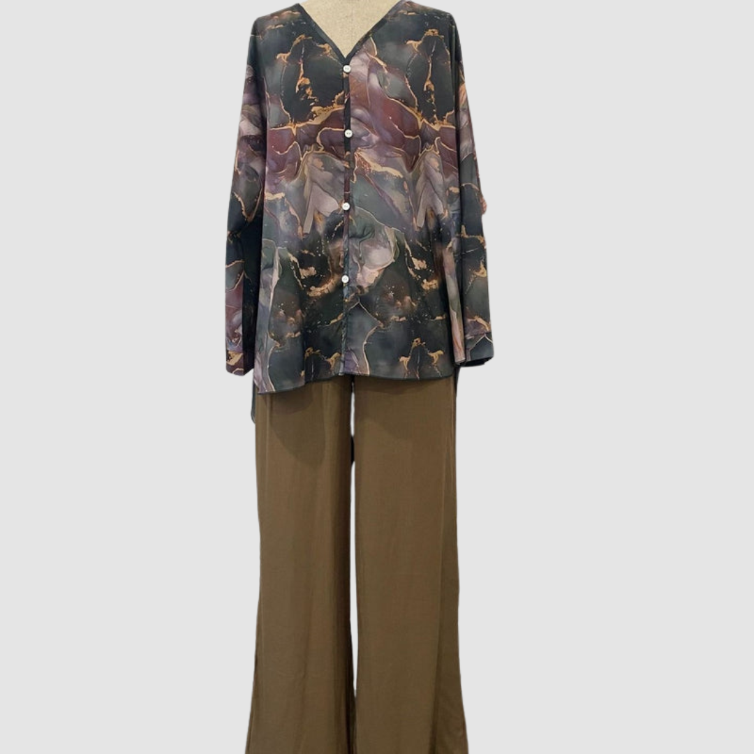 Aurora | Women's Floral Print Two-Piece Set, Casual Co-Ord Outfit for Everyday