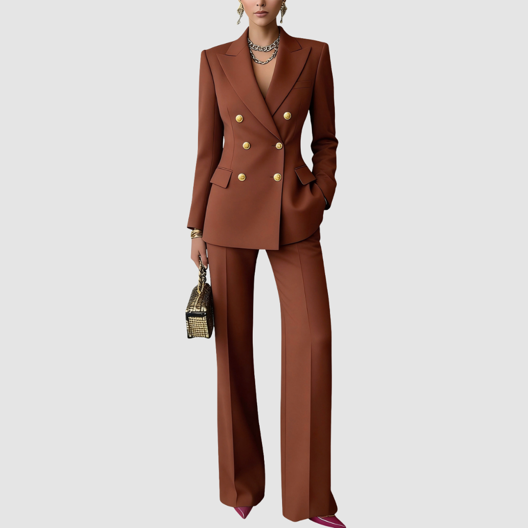 Ysabel | Women's Tailored Two-Piece Set, Blazer and Wide-Leg Trousers for Work