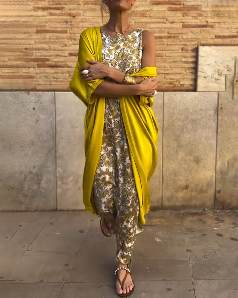 Veronica | Women's Two-Piece Set, Flowing Maxi Dress and Lightweight Jacket for Occasions