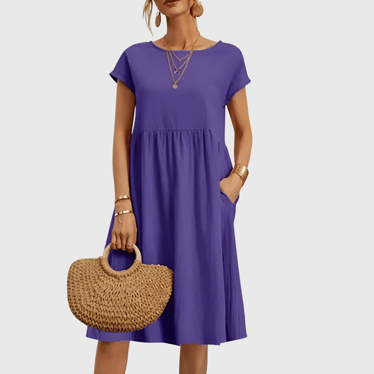 Mirabel | Women's Seamless Flowy Mini Dress, Lightweight Spring Dress for Day to Night