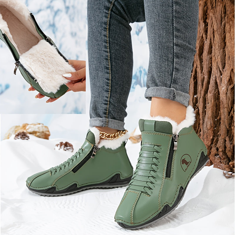 Heleny | Women's Wide Toe Box Winter Boots, Cushioned Warm Lined Boots for Sensitive Feet