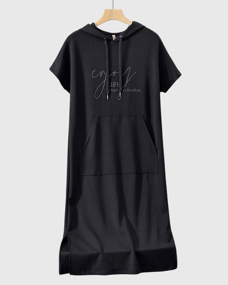 Marlowe | Women's Relaxed Fit Hoodie Dress, Casual Hooded Dress with Pockets