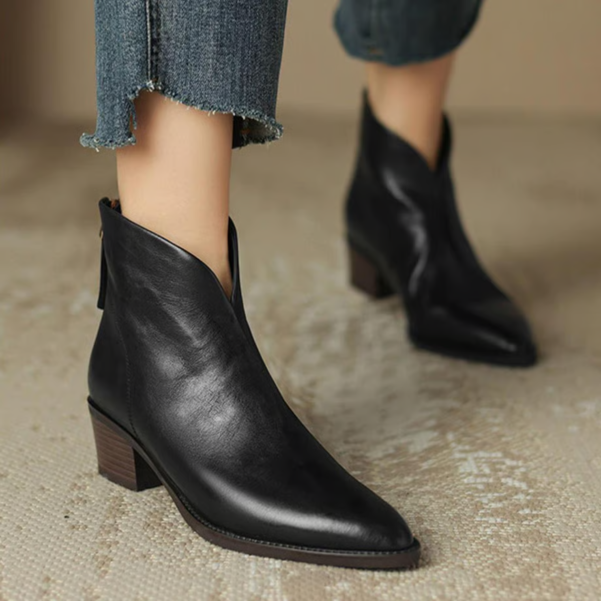 Ember | Women's Low Heel Boots, Classic Elegant Boots for Casual and Dressy Outfits