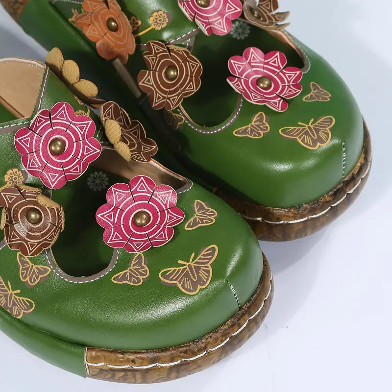 Florence Floral Mule Sandals
