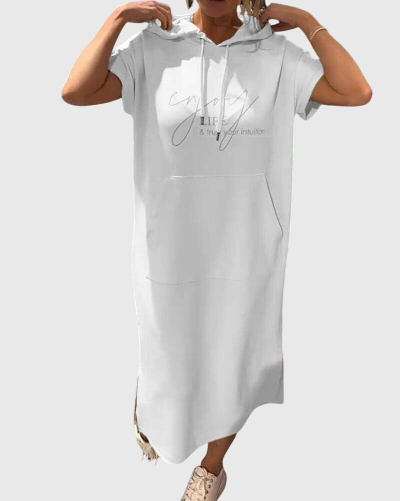 Marlowe | Women's Relaxed Fit Hoodie Dress, Casual Hooded Dress with Pockets