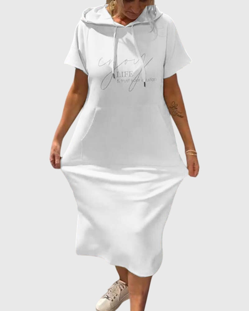 Marlowe | Women's Relaxed Fit Hoodie Dress, Casual Hooded Dress with Pockets