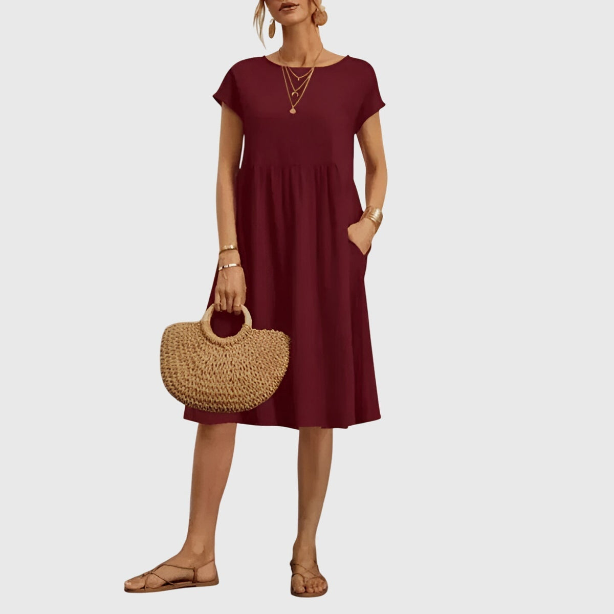 Mirabel | Women's Seamless Flowy Mini Dress, Lightweight Spring Dress for Day to Night