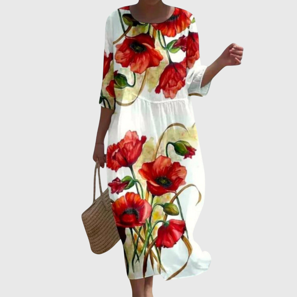 Hayley | Women's Floral Print Maxi Dress, Flowy Everyday Dress for Casual Occasions