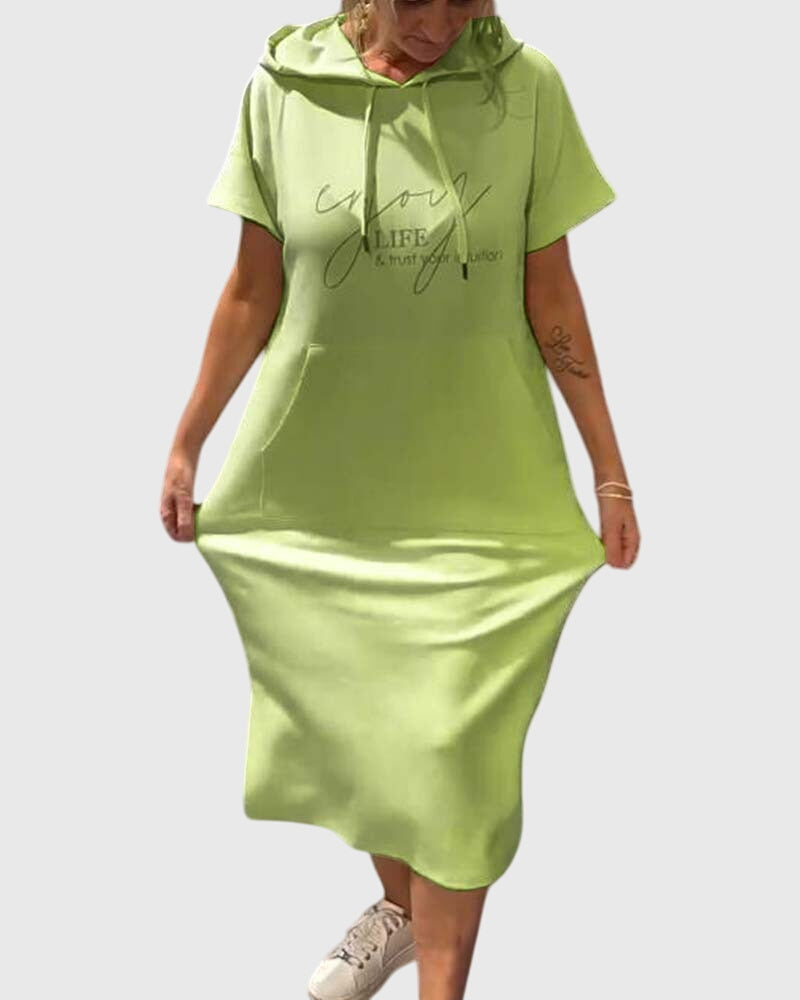 Marlowe | Women's Relaxed Fit Hoodie Dress, Casual Hooded Dress with Pockets