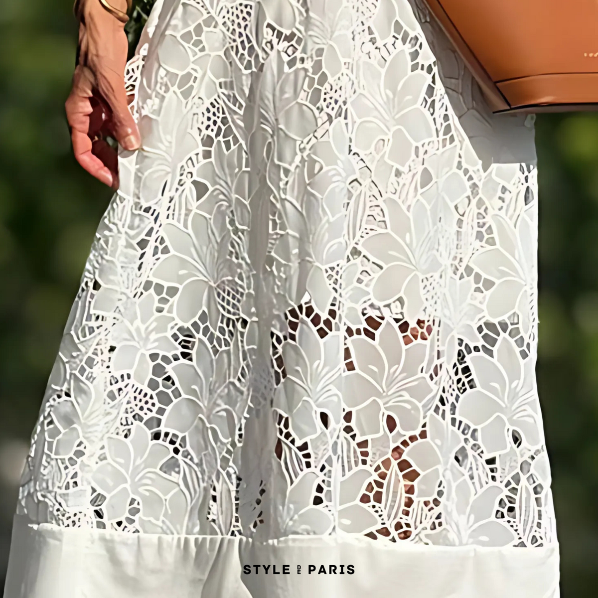 Isabelle | Women's All-Over Lace Midi Dress, Three-Quarter Sleeve Occasion Dress