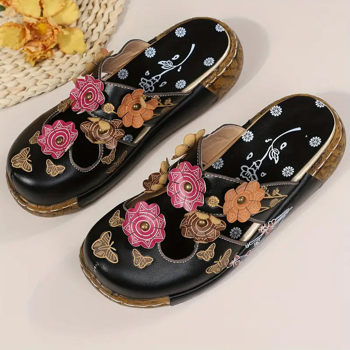 Florence Floral Mule Sandals
