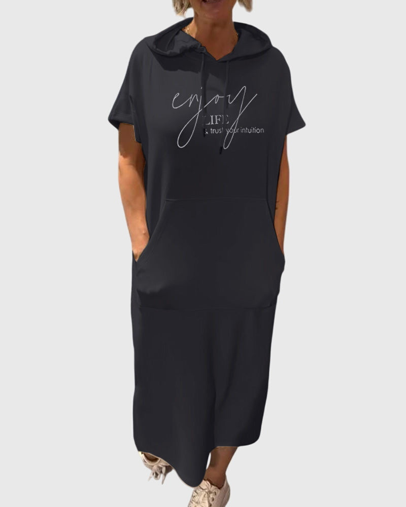 Marlowe | Women's Relaxed Fit Hoodie Dress, Casual Hooded Dress with Pockets