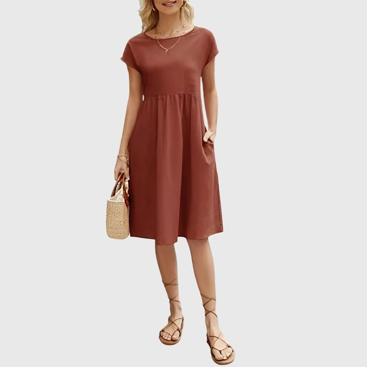 Mirabel | Women's Seamless Flowy Mini Dress, Lightweight Spring Dress for Day to Night