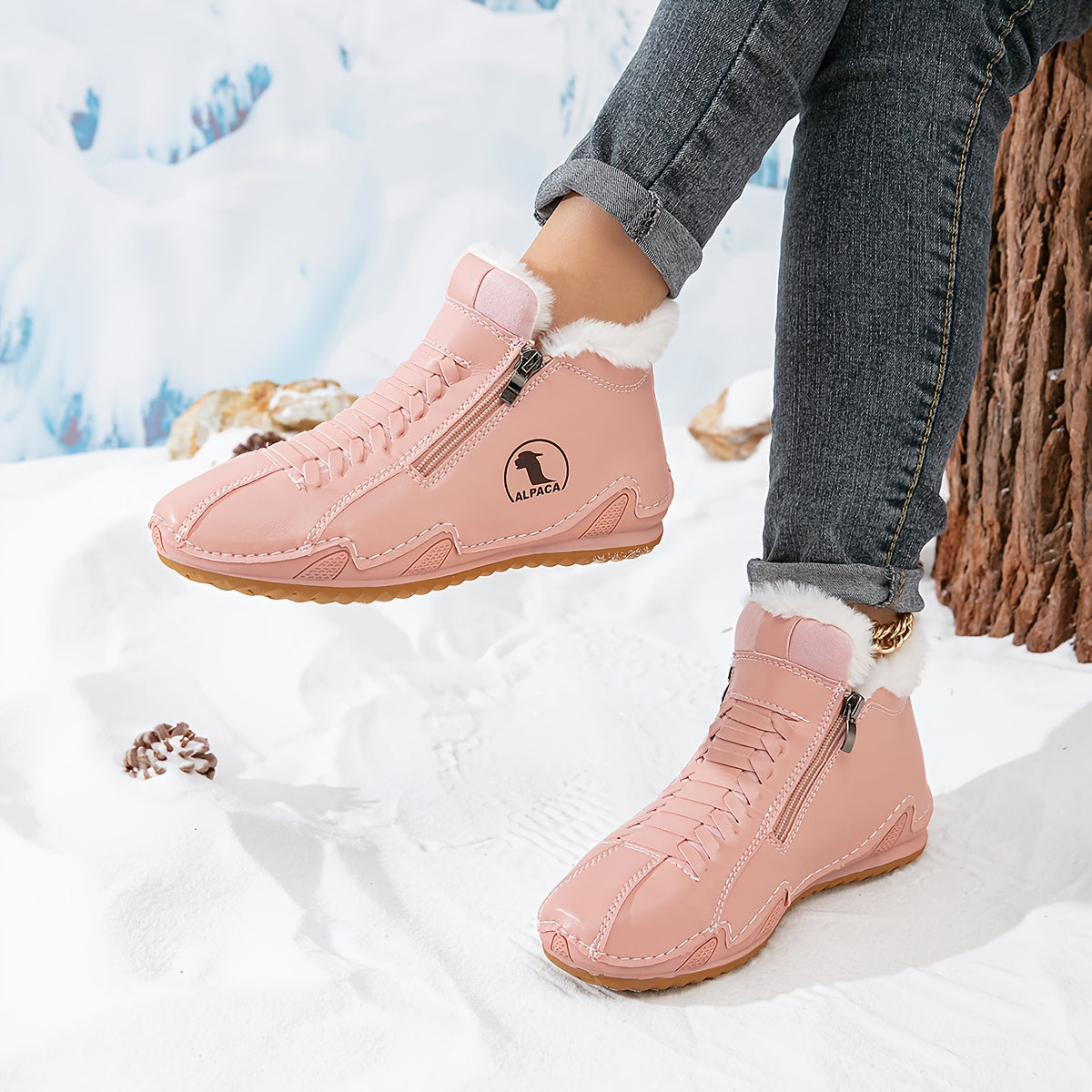 Heleny | Women's Wide Toe Box Winter Boots, Cushioned Warm Lined Boots for Sensitive Feet