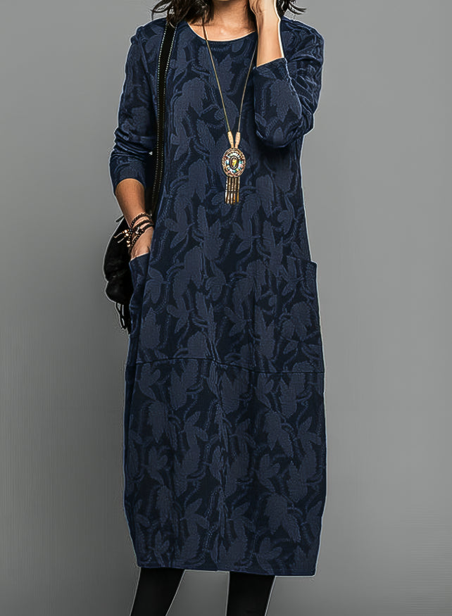 Dina | Women's Long Sleeve Winter Dress, Elegant Regular Fit Occasion Dress