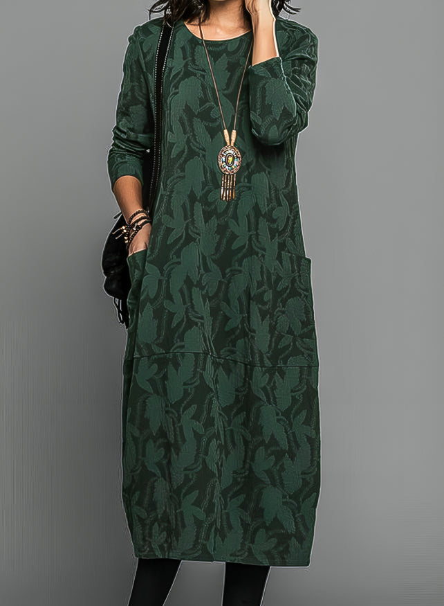 Dina | Women's Long Sleeve Winter Dress, Elegant Regular Fit Occasion Dress
