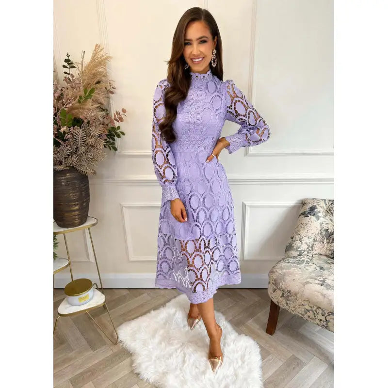 Charlize | Women's Lace Dress, Romantic Elegant Dress for Ceremonies and Evening Wear