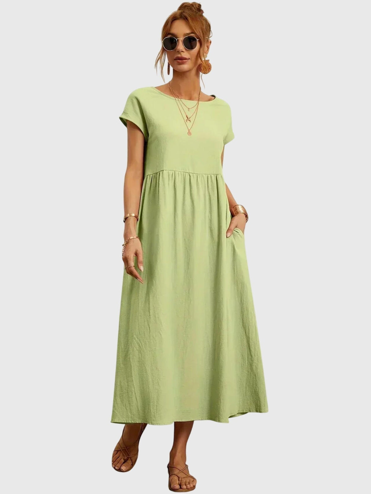 Giselle | Women's Casual Dress with Pockets, Relaxed Fit Breathable Day Dress