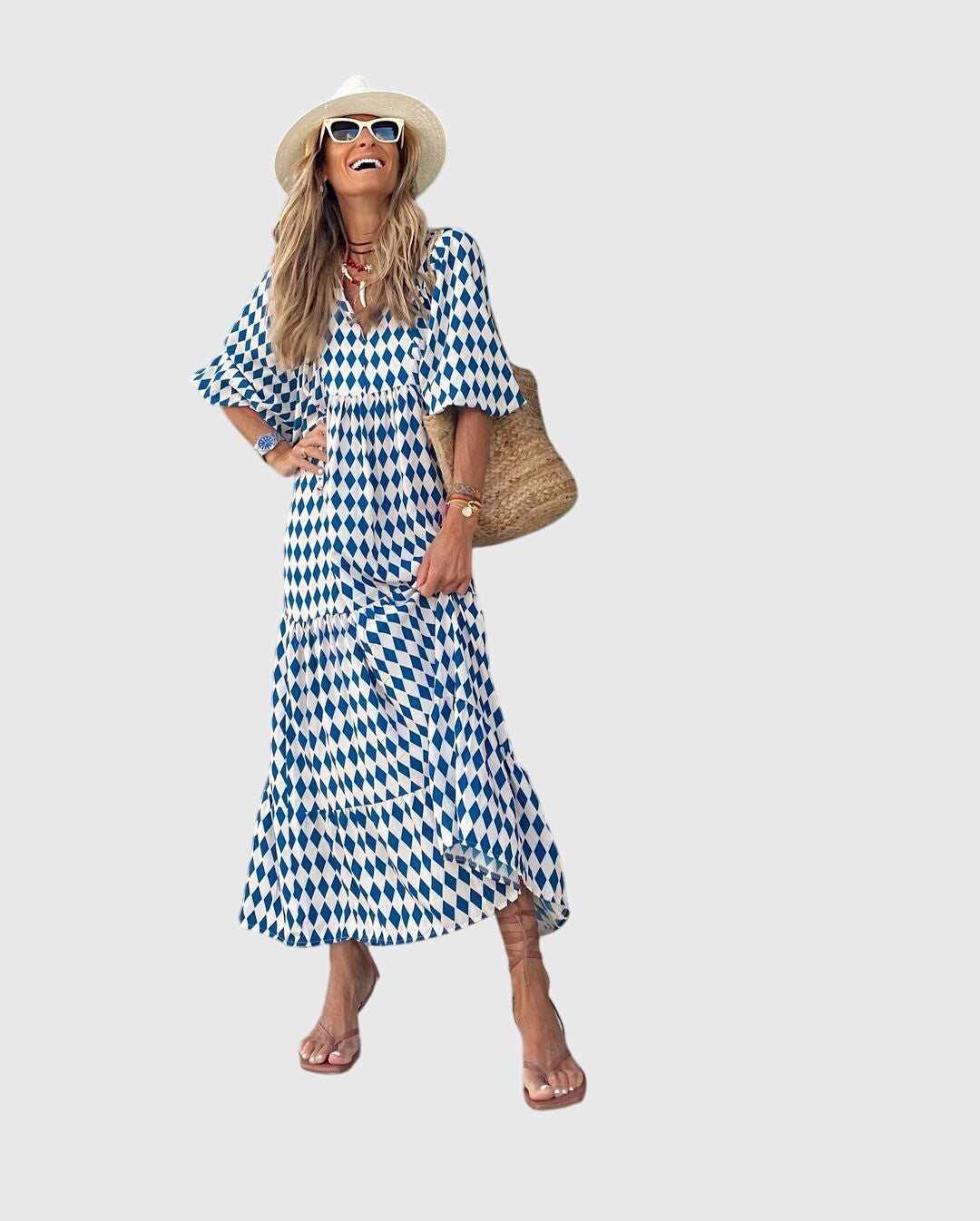 Sarah | Women's Boho Maxi Dress, Flowing Lightweight Dress for Day and Evening Wear