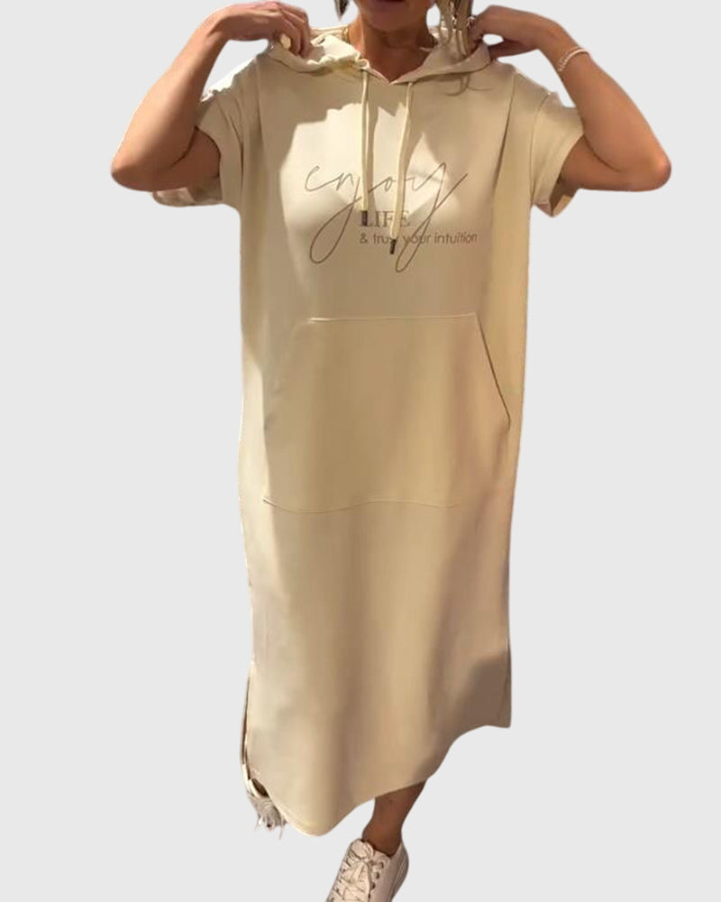 Marlowe | Women's Relaxed Fit Hoodie Dress, Casual Hooded Dress with Pockets