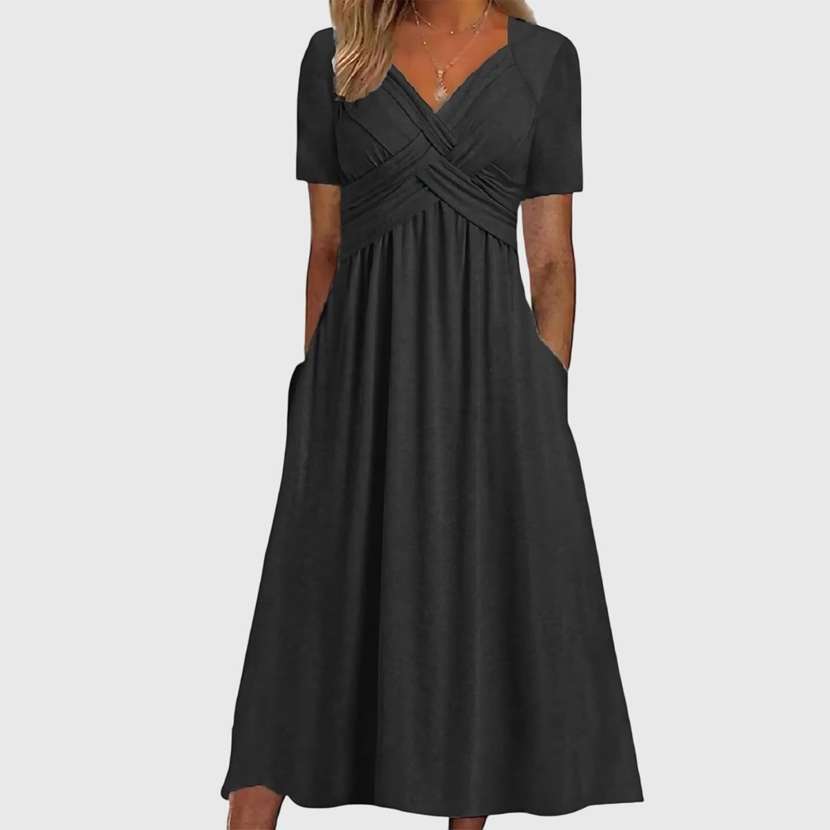 Manola | Women's A-Line Midi Dress, Tummy Control Dress for Every Occasion