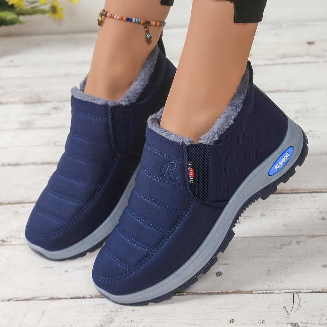 CloudStep | Women's Faux Fur Lined Slip-On Shoes, Warm Cushioned Winter Shoes