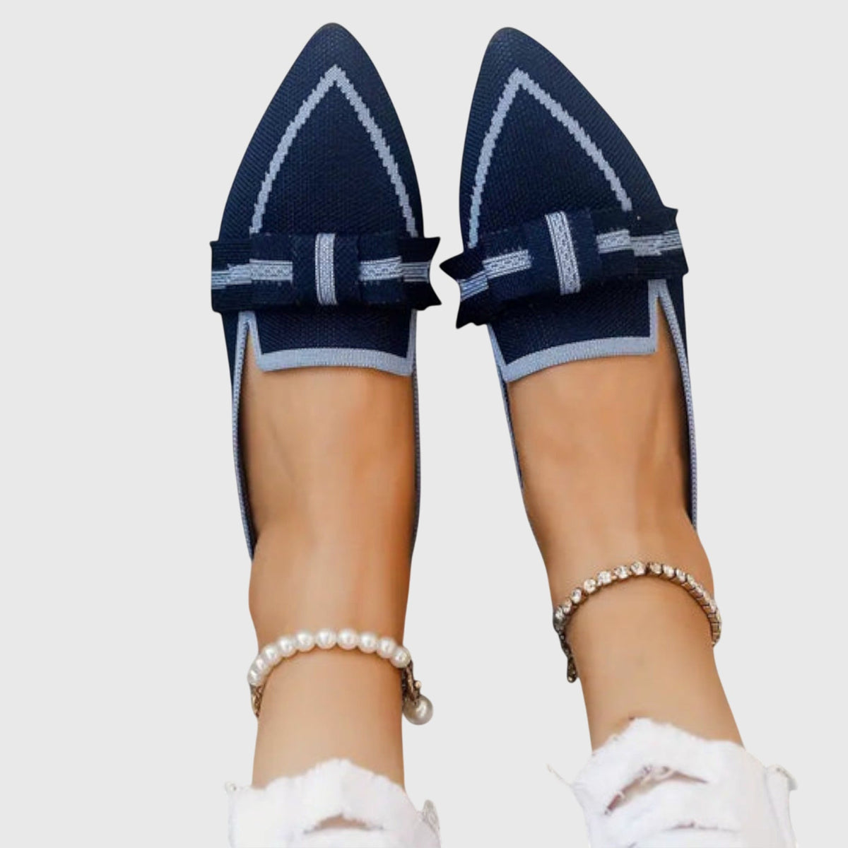 Blaire | Women's Knot Detail Comfort Flats, Soft Flat Sole Casual Shoes
