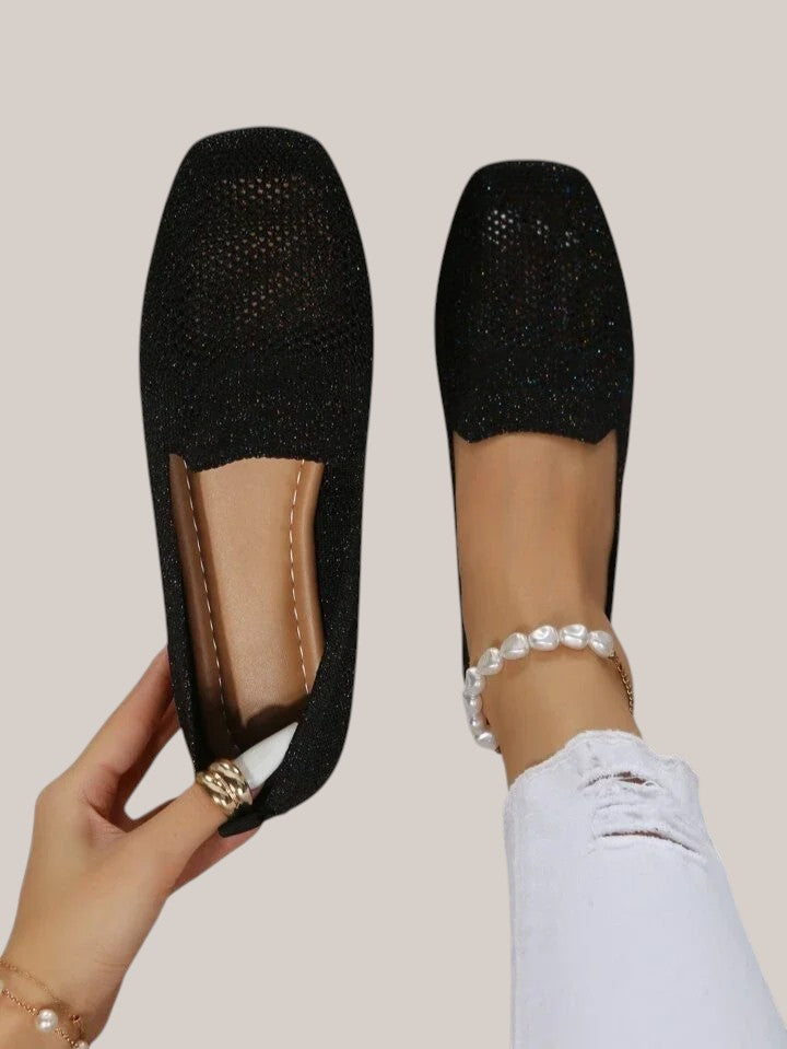 Elvira | Women's Mesh and Synthetic Leather Comfort Shoes, Low Heel Cushioned Walking Shoes