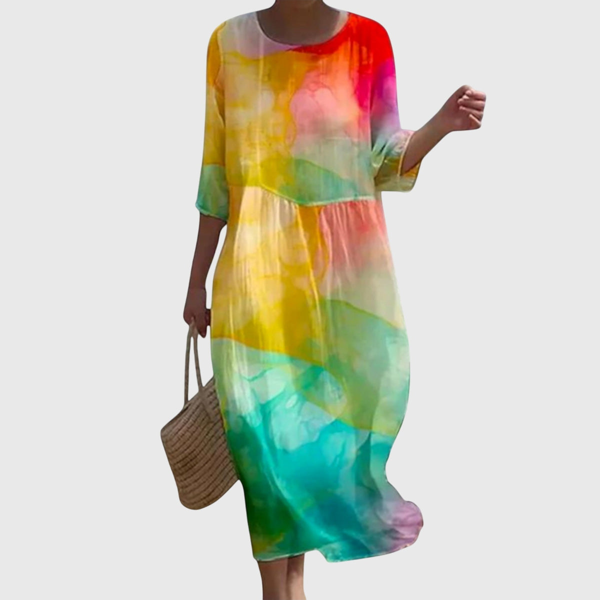 Hayley | Women's Floral Print Maxi Dress, Flowy Everyday Dress for Casual Occasions