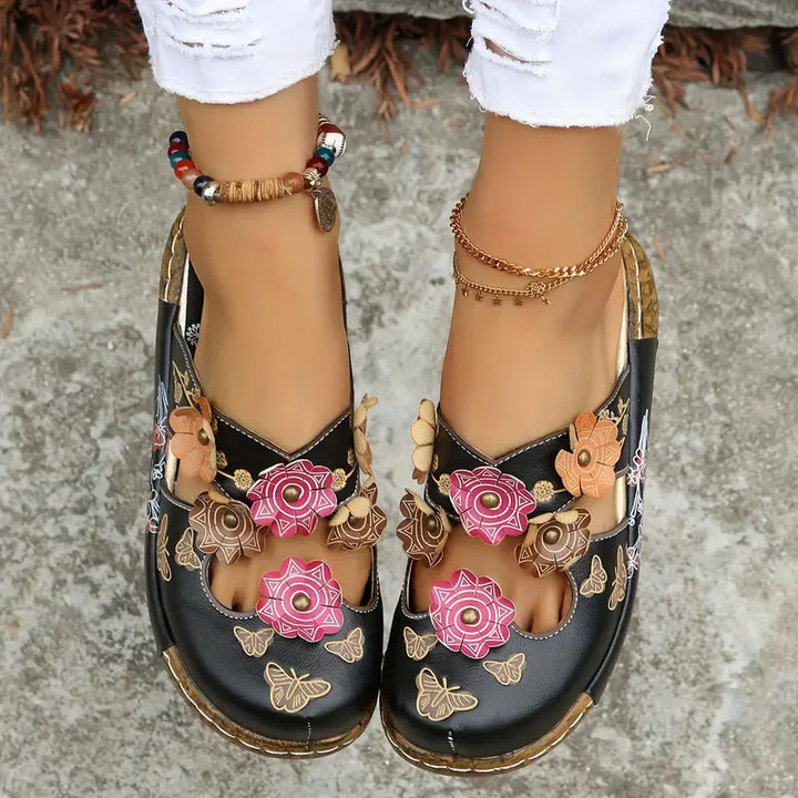 Florence Floral Mule Sandals