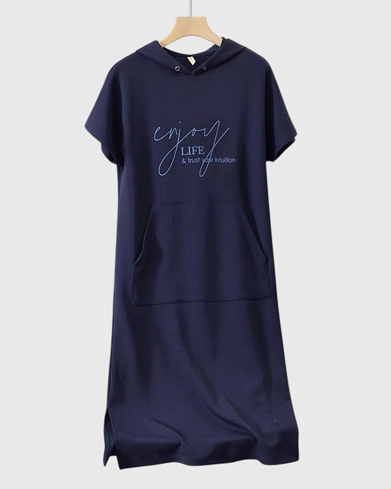 Marlowe | Women's Relaxed Fit Hoodie Dress, Casual Hooded Dress with Pockets