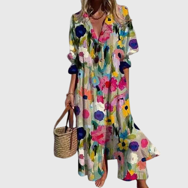 Zariah | Women's Embellished Bohemian Maxi Dress, Airy Flowy Dress for Beach and Festivals
