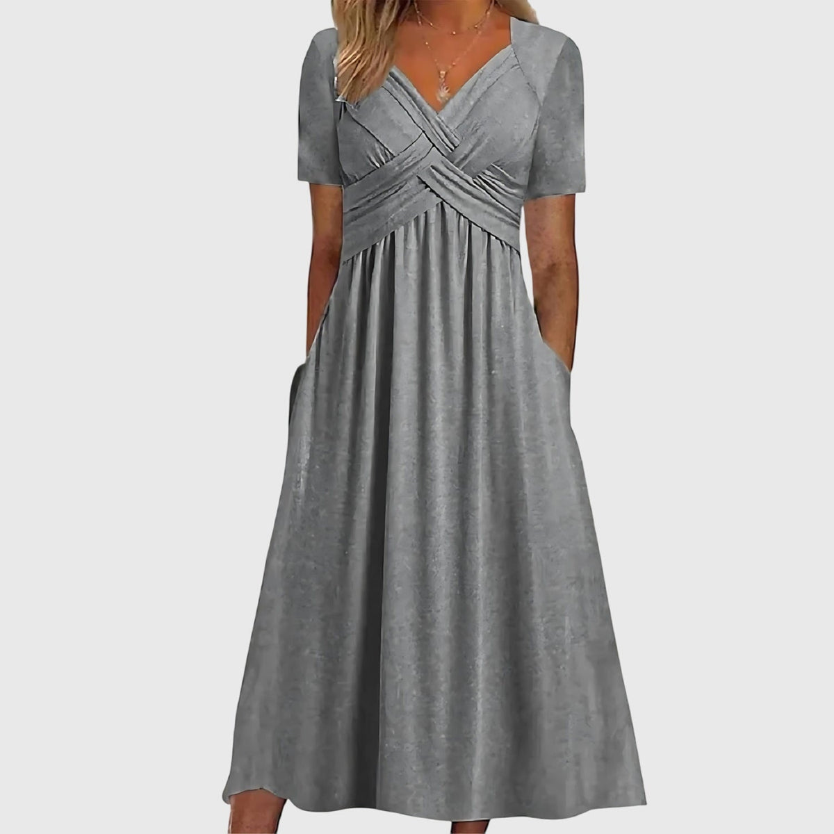 Manola | Women's A-Line Midi Dress, Tummy Control Dress for Every Occasion