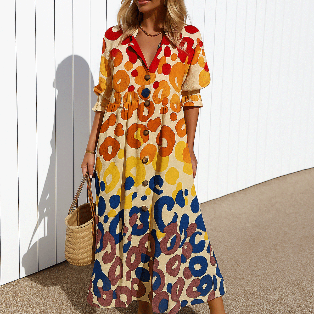 Odessa | Women's Bohemian Dress, Lightweight Flowing Summer Dress for Vacation