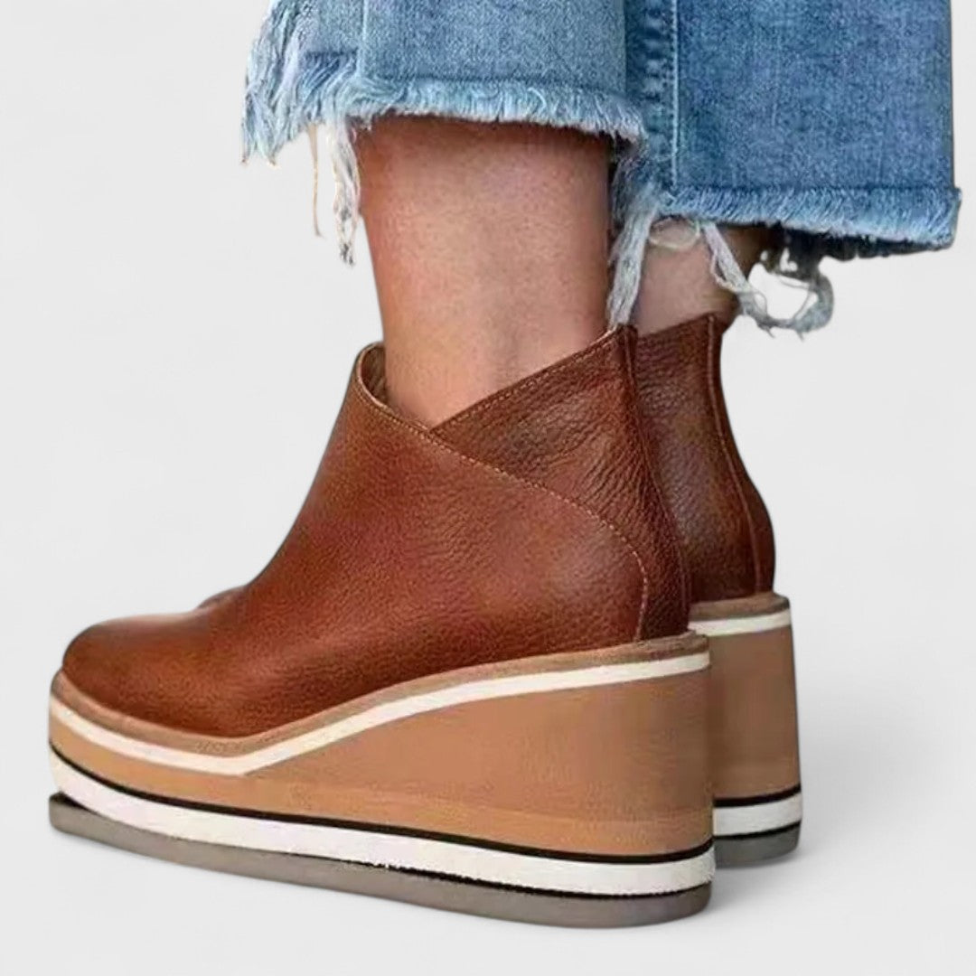 Solvina | Women's Waterproof Shoes, Side Zip Rain and Snow Shoes for Fall and Winter