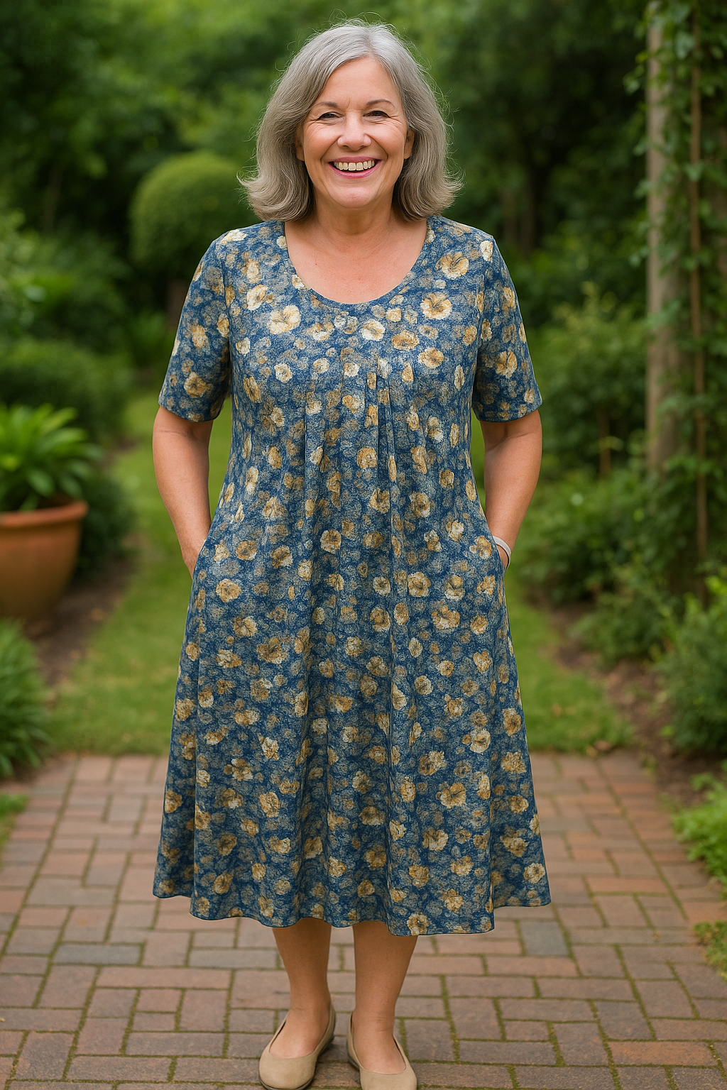 Ivryrose | Women's Layered Flowy Dress, Relaxed Draped Dress for Everyday Wear