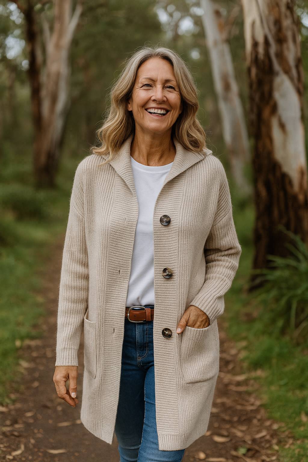 Delora | Women's Longline Cardigan with Deep Pockets, Soft Knit Everyday Sweater