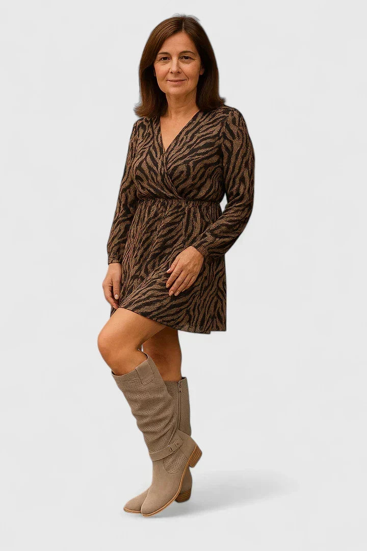Jayzmarah | Women's Perforated Low Heel Ankle Boots, Side Zip Vintage Comfort Boots
