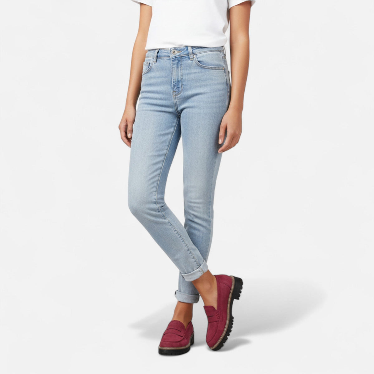 Women's Comfort Loafers, Cushioned Slip-On Loafers for Office and Everyday Wear