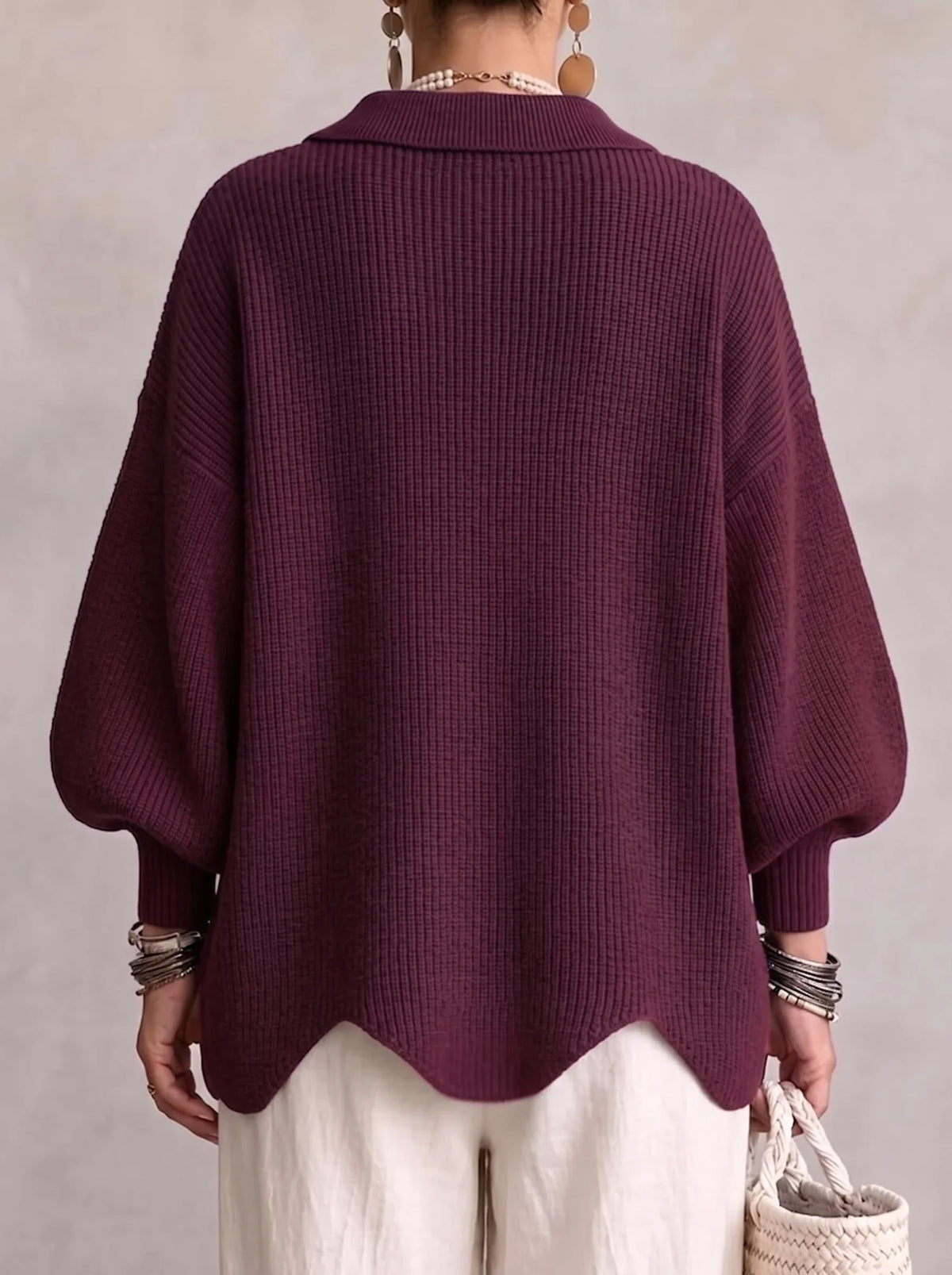 Christine | Women's Oversized Cardigan with Gold-Tone Buttons