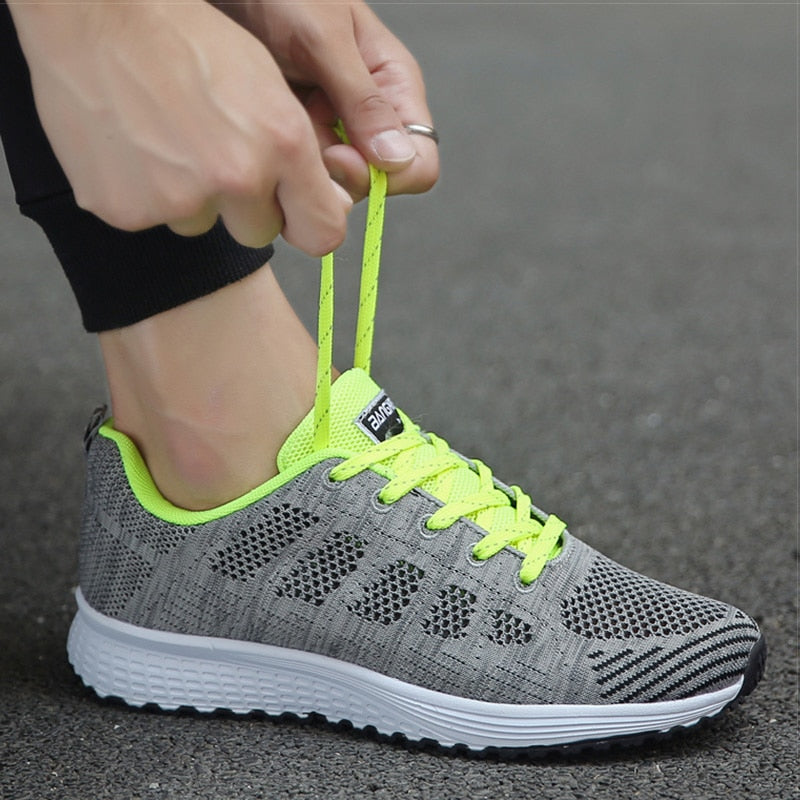 Brielle | Women's Mesh Knit Walking Shoes, Lace-Up Breathable Comfort Sneakers with Arch Support