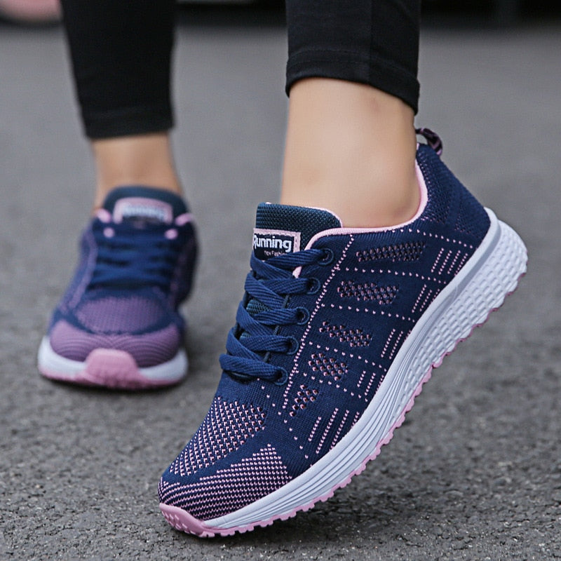 Brielle | Women's Mesh Knit Walking Shoes, Lace-Up Breathable Comfort Sneakers with Arch Support
