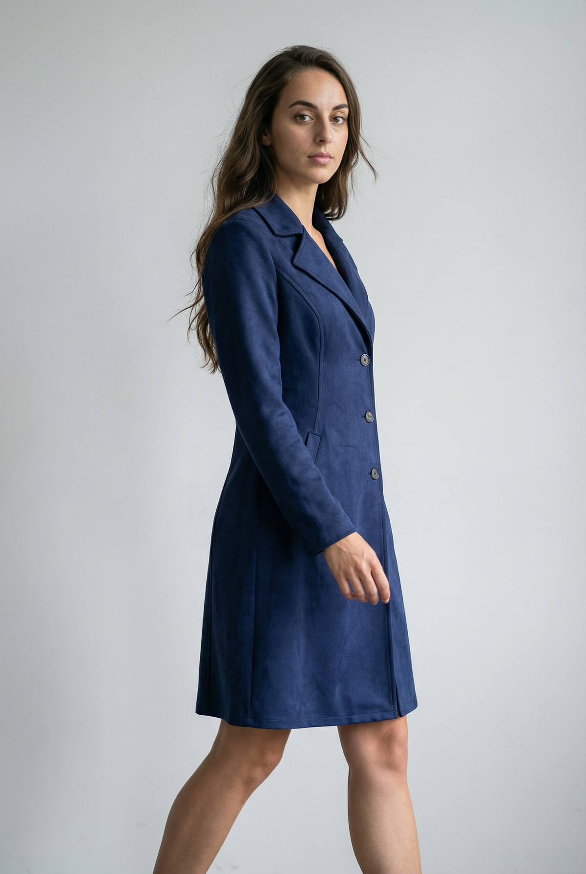 Teresa | Women's Longline Trench Coat, Structured Classic Layering Coat