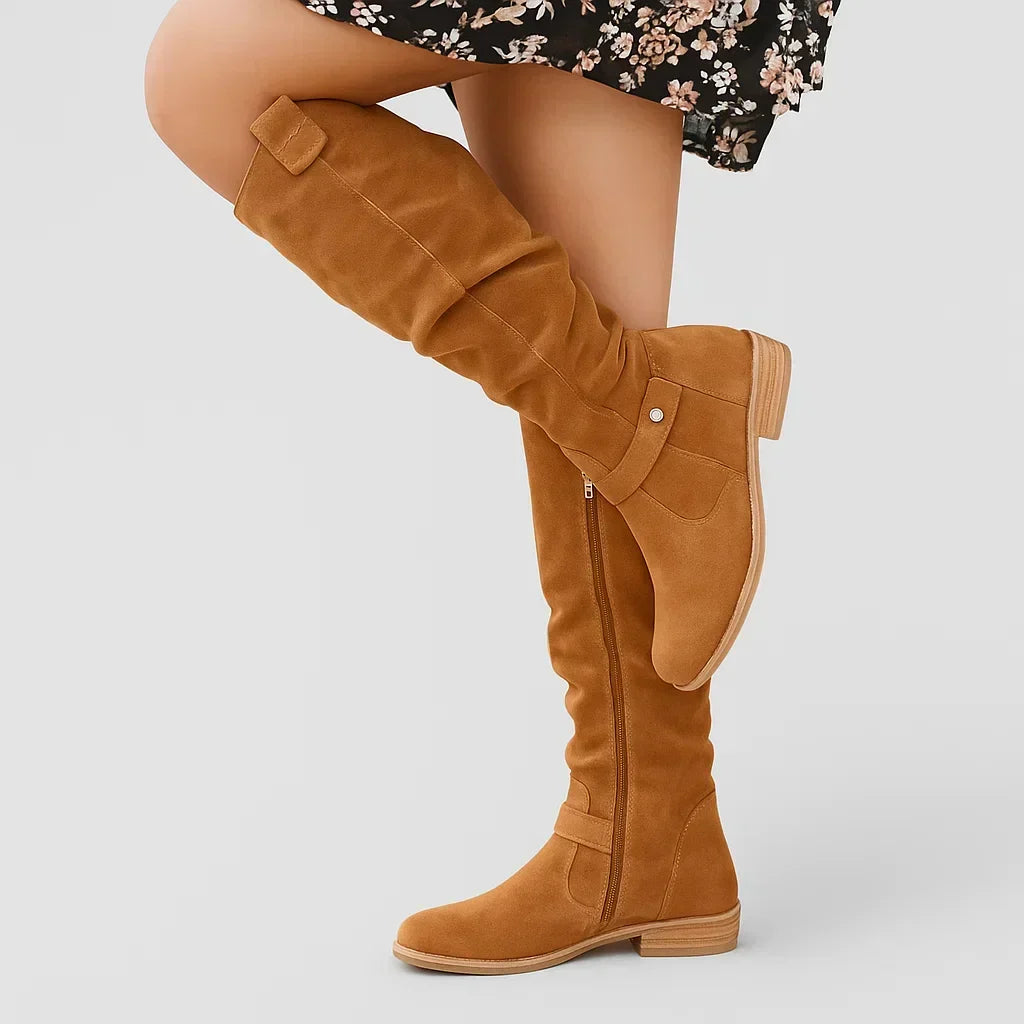 Nora | Women's Synthetic Suede Ankle Boots, Gel-Cushioned Wide Fit Comfort Boots