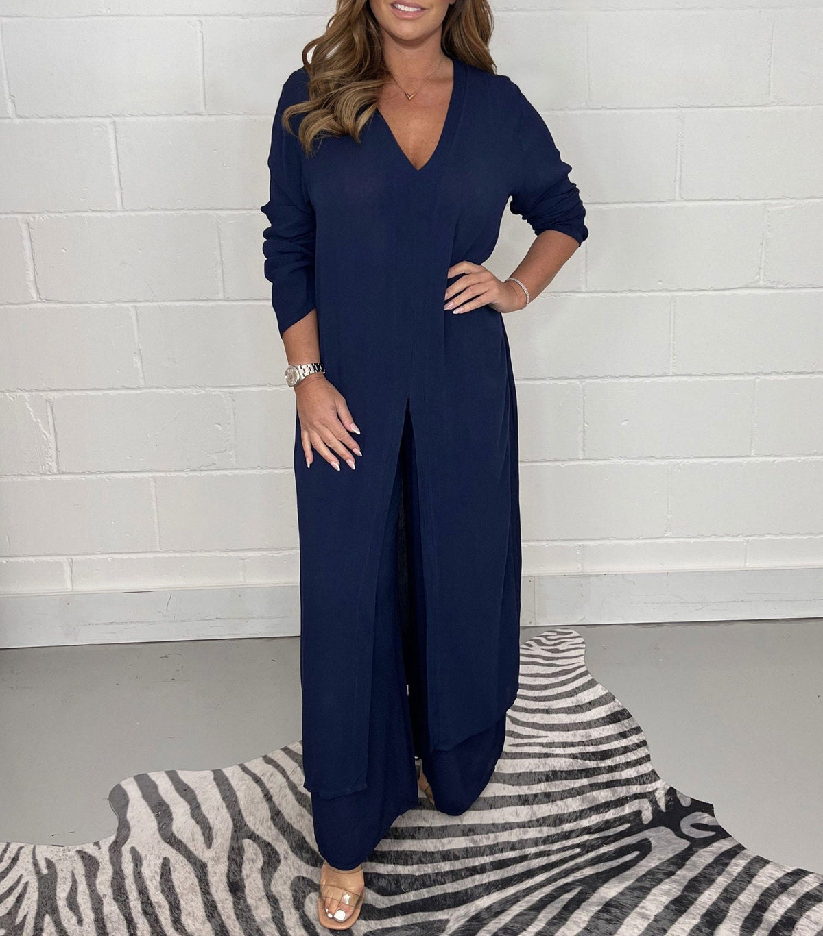 Cherly | Women's Two-Piece Set, Flowy Blouse and Wide-Leg Trousers Casual Spring Outfit